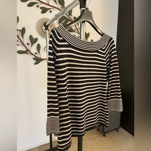 Striped Boat Neck 3/4 Sleeve
